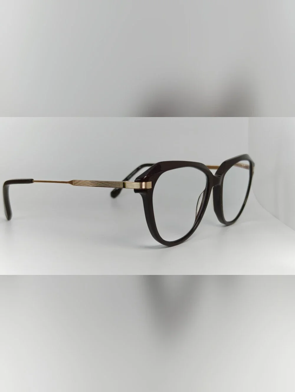 Exec. Classic Women's Deep Mocha Brown Cat-Eye Eyeglass Frames.